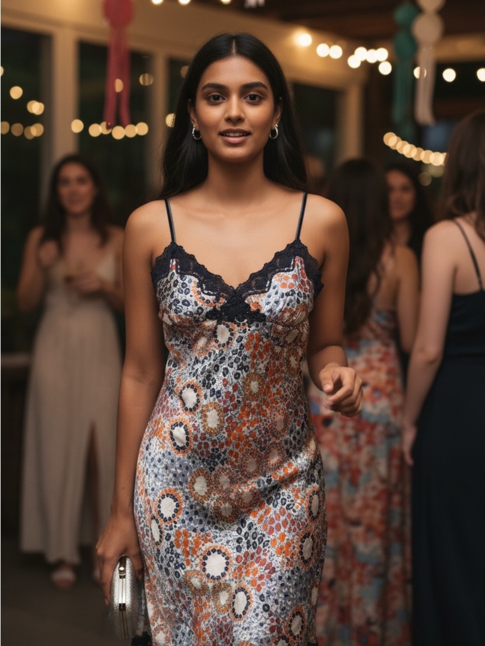 Free People 100% Silk Floral Lace Mini Slip Dress S
